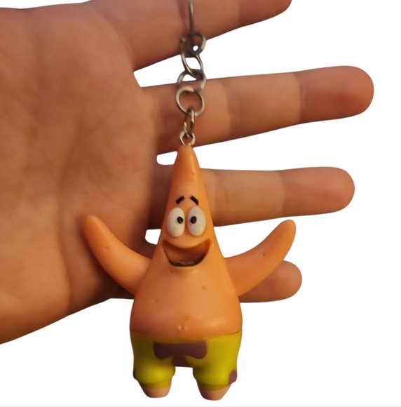 Hand Crafted | Toys | Patrick Star Keychain Orange And Yellow | Poshmark